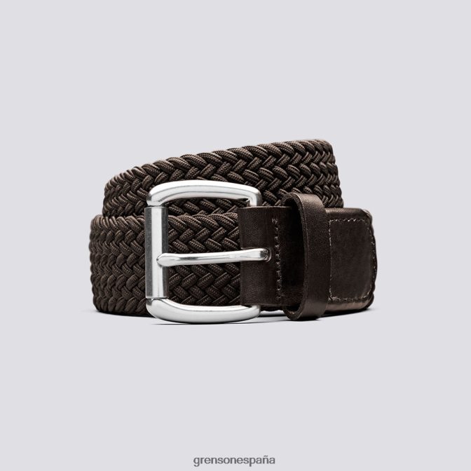 Grenson unisexo cinturón tejido marron oscuro PB0FB521 accesorios