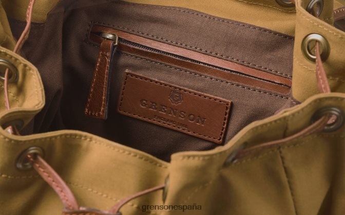 Grenson unisexo mochila grande caqui PB0FB511 accesorios