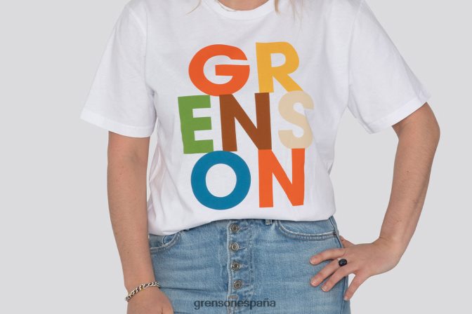 Grenson unisexo camiseta con texto blanco PB0FB527 ropa