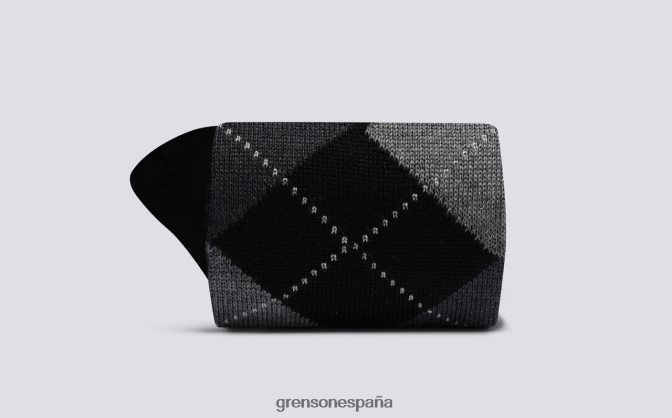 Grenson hombres calcetín de rombos negro PB0FB451 accesorios