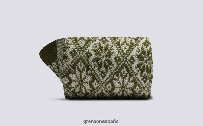 Grenson hombres calcetín nórdico caqui PB0FB454 accesorios