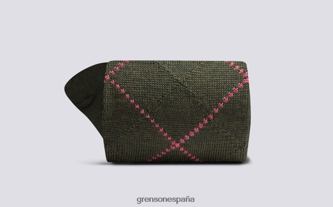 Grenson hombres calcetín sencillo de rombos verde PB0FB463 accesorios