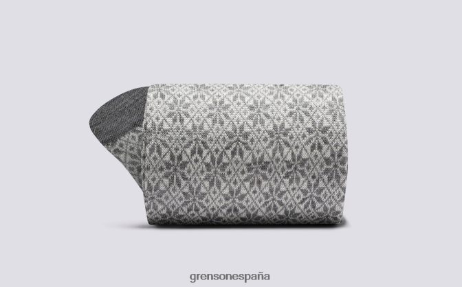 Grenson mujer calcetín de copo de nieve fairisle gris PB0FB470 accesorios