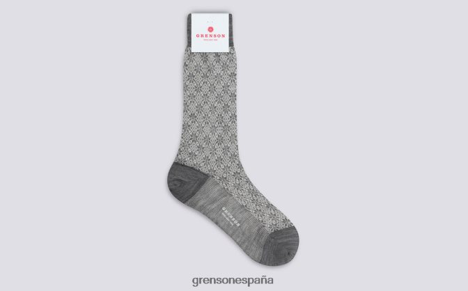 Grenson mujer calcetín de copo de nieve fairisle gris PB0FB470 accesorios
