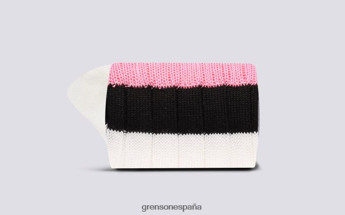 Grenson mujer calcetín de rayas superiores crema PB0FB476 accesorios