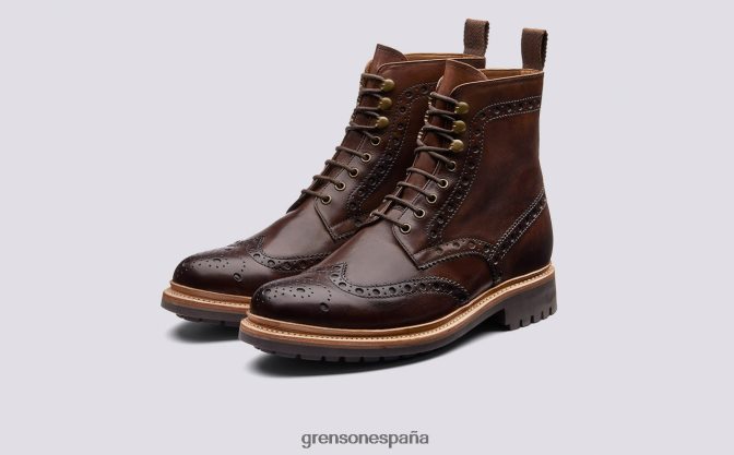 Grenson hombres fred marron oscuro PB0FB1 botas