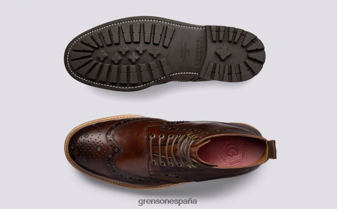 Grenson hombres fred marron oscuro PB0FB1 botas