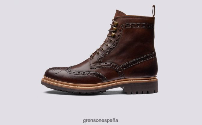 Grenson hombres fred marron oscuro PB0FB1 botas