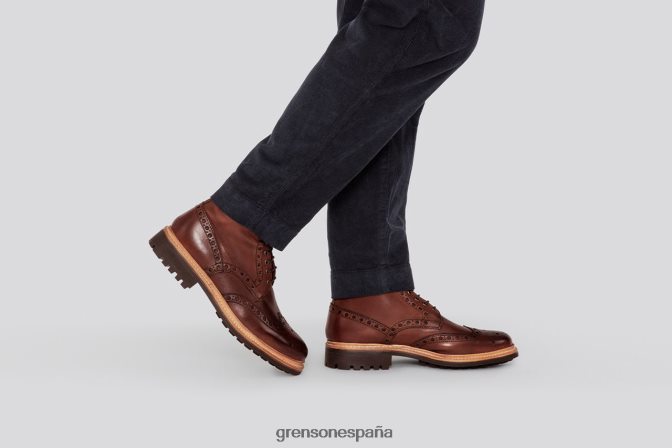 Grenson hombres fred marron oscuro PB0FB1 botas