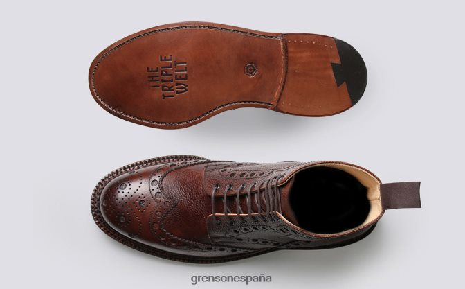 Grenson hombres fred marron oscuro PB0FB36 botas