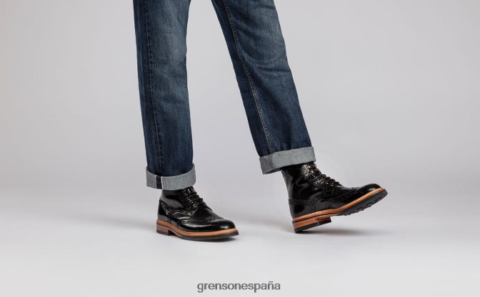 Grenson hombres fred negro PB0FB16 botas