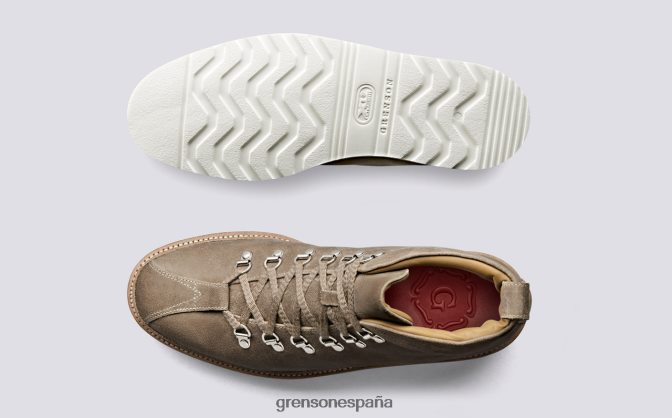 Grenson hombres poli gris pardo PB0FB46 botas