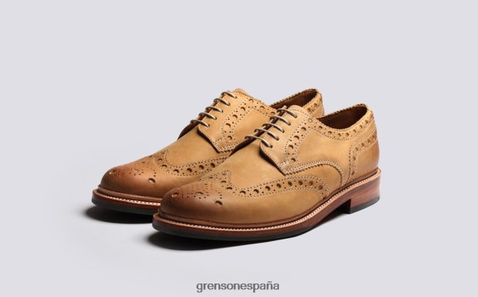Grenson hombres Archie jengibre bruñido PB0FB110 zapatos brogue