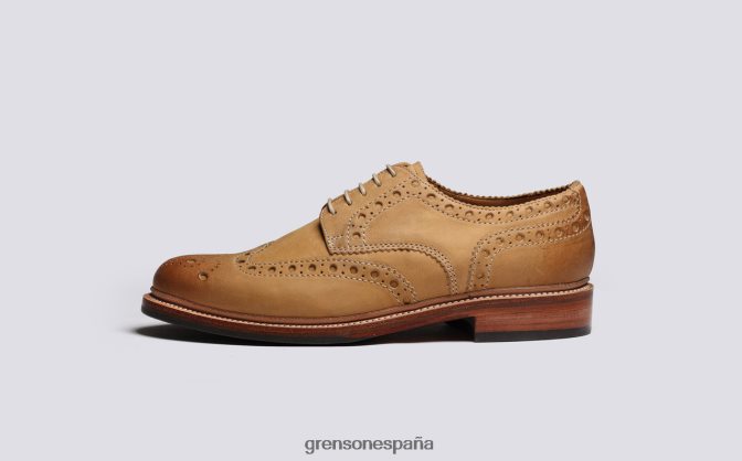 Grenson hombres Archie jengibre bruñido PB0FB110 zapatos brogue