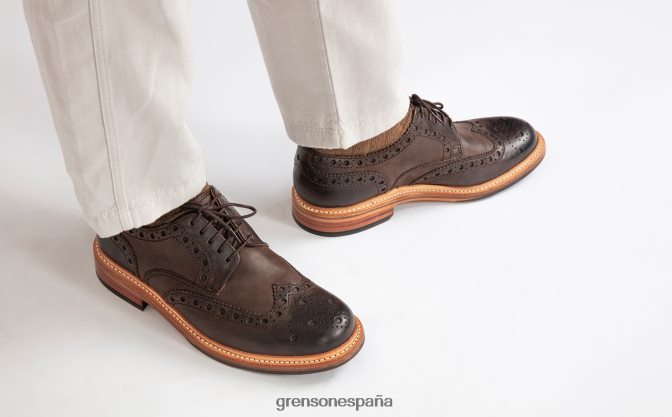 Grenson hombres Archie marrón PB0FB113 zapatos brogue