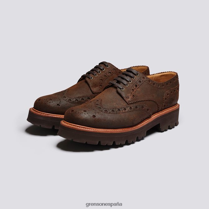 Grenson hombres Archie marrón PB0FB122 zapatos brogue