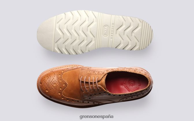 Grenson hombres Archie natural PB0FB111 zapatos brogue