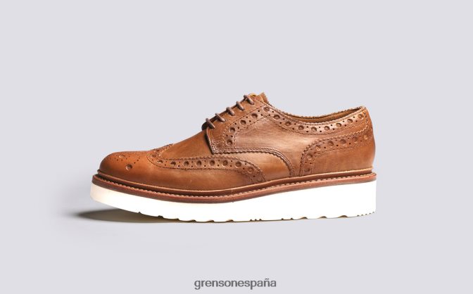 Grenson hombres Archie natural PB0FB111 zapatos brogue