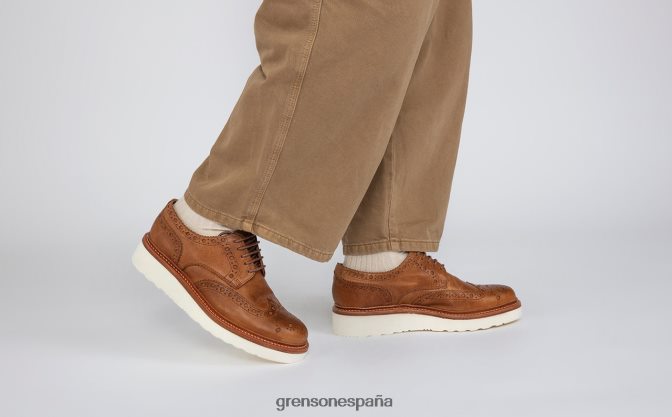 Grenson hombres Archie natural PB0FB111 zapatos brogue