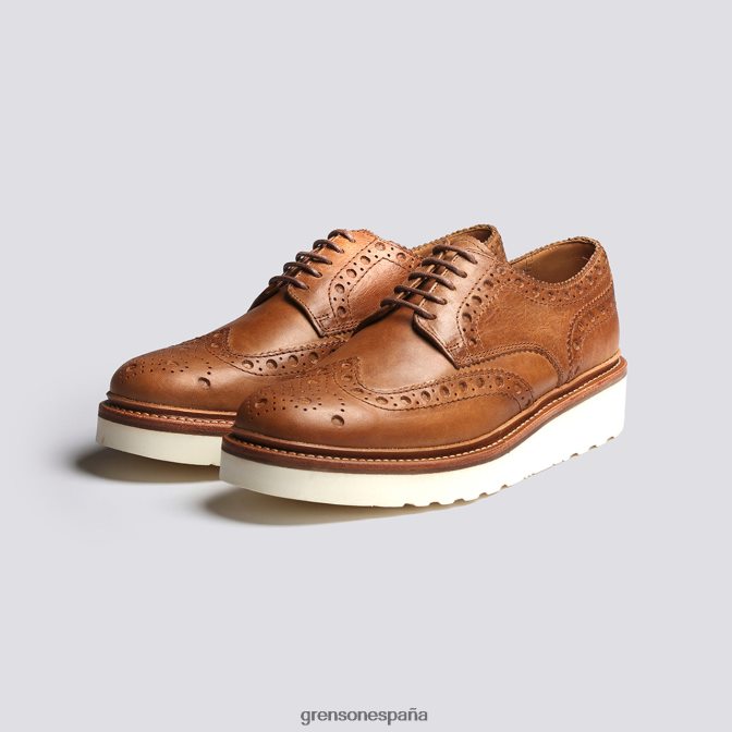 Grenson hombres Archie natural PB0FB111 zapatos brogue