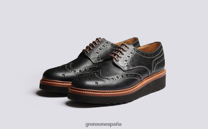 Grenson hombres Archie negro PB0FB115 zapatos brogue
