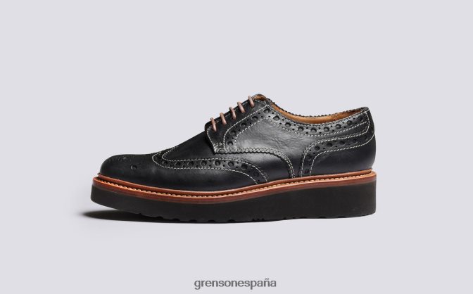 Grenson hombres Archie negro PB0FB115 zapatos brogue