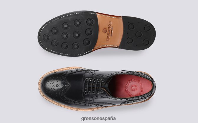 Grenson hombres Archie negro PB0FB117 zapatos brogue