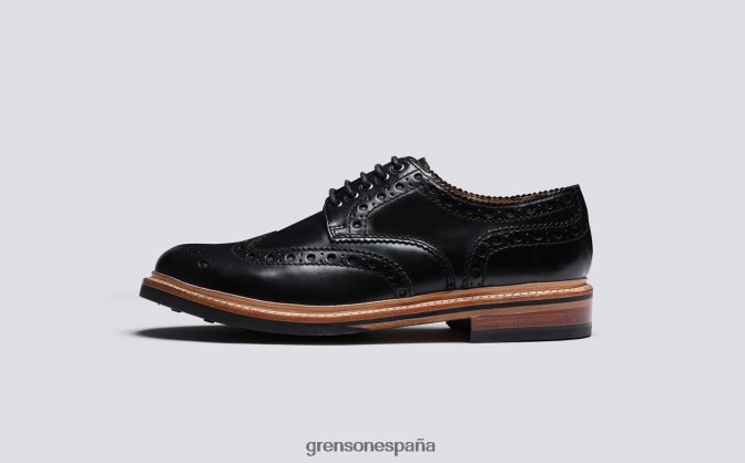Grenson hombres Archie negro PB0FB117 zapatos brogue