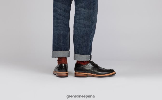 Grenson hombres Archie negro PB0FB117 zapatos brogue