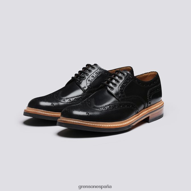 Grenson hombres Archie negro PB0FB117 zapatos brogue