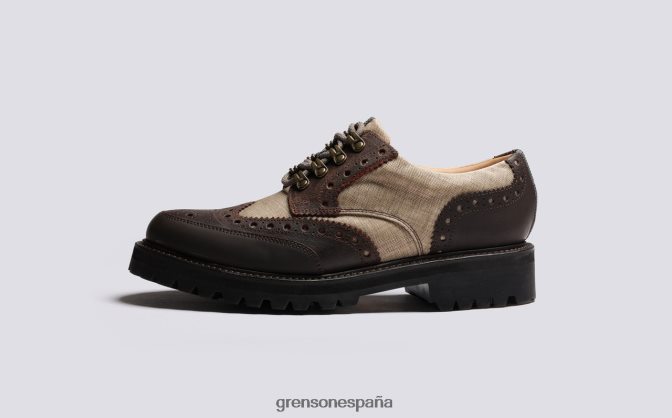 Grenson hombres tecnología archie beige PB0FB107 zapatos brogue