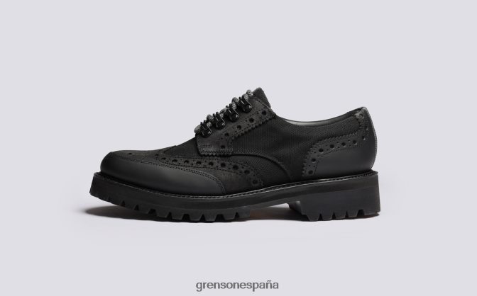 Grenson hombres tecnología archie negro PB0FB108 zapatos brogue