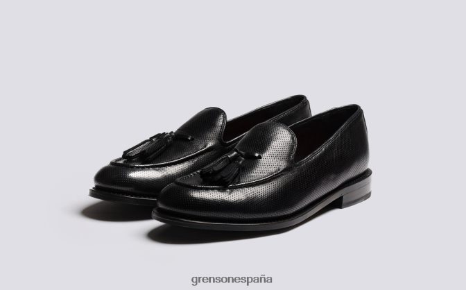 Grenson hombres esmerejón negro PB0FB133 mocasines