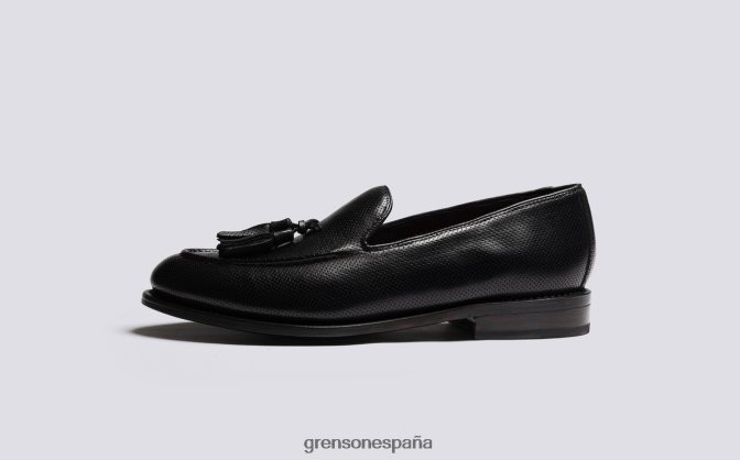 Grenson hombres esmerejón negro PB0FB133 mocasines