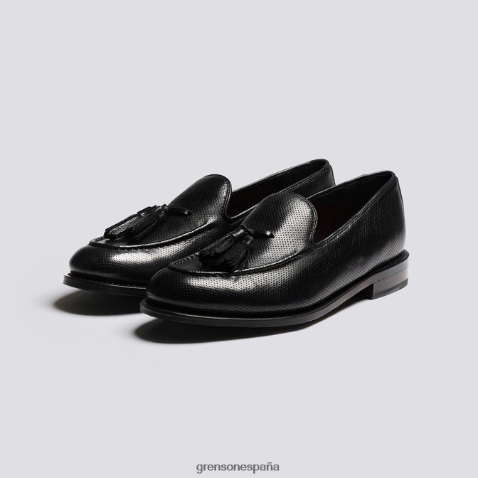 Grenson hombres esmerejón negro PB0FB133 mocasines