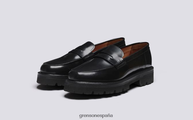 Grenson hombres jefferson negro PB0FB129 mocasines