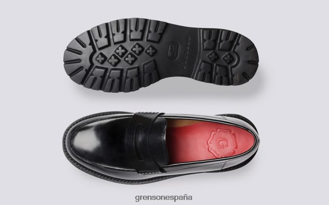 Grenson hombres jefferson negro PB0FB129 mocasines