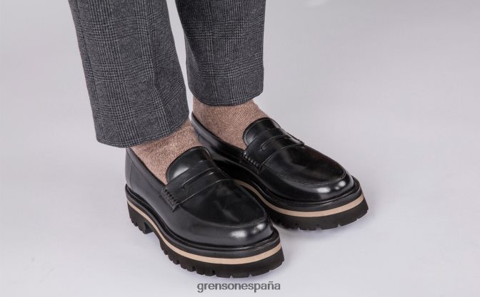 Grenson hombres jeffrey negro PB0FB126 mocasines