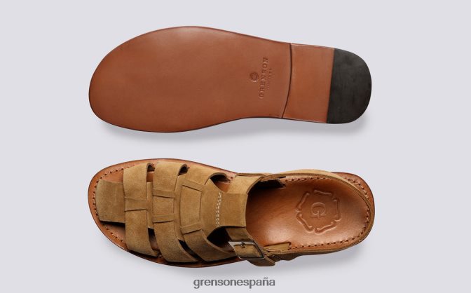 Grenson hombres Quincy caramelo PB0FB219 sandalias