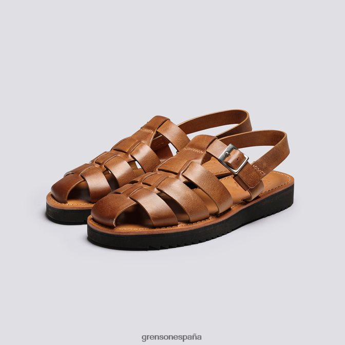 Grenson hombres Quincy jengibre bruñido PB0FB218 sandalias