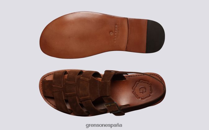 Grenson hombres Quincy marrón PB0FB220 sandalias
