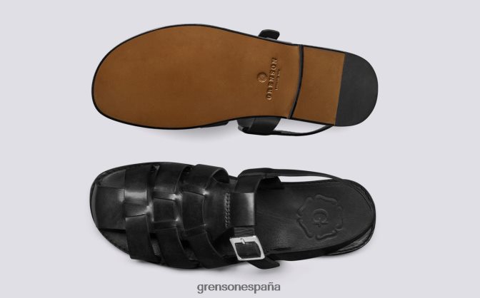 Grenson hombres Quincy negro PB0FB223 sandalias