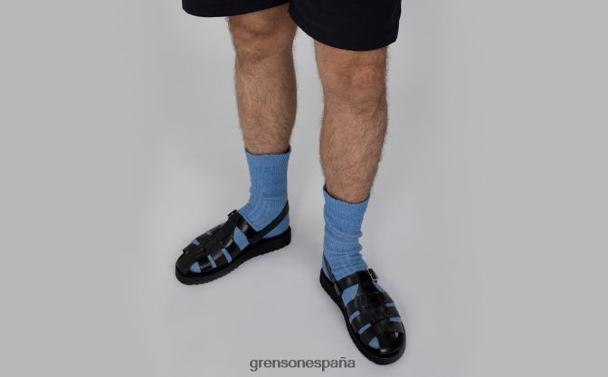 Grenson hombres Quincy negro PB0FB225 sandalias