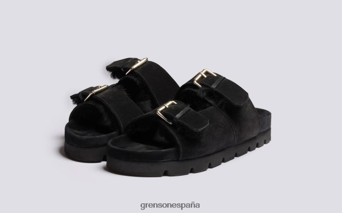 Grenson hombres florín negro PB0FB217 sandalias