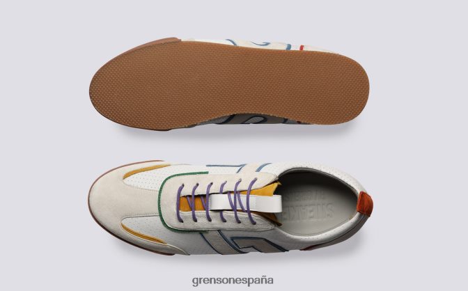 Grenson hombres zapatilla 51 + multi blanco PB0FB187 zapatillas