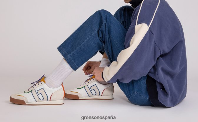 Grenson hombres zapatilla 51 + multi blanco PB0FB187 zapatillas