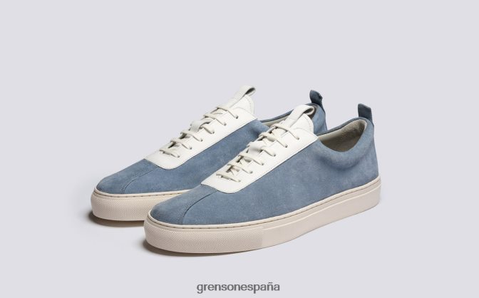Grenson hombres zapatilla de deporte 1 azul claro PB0FB170 zapatillas
