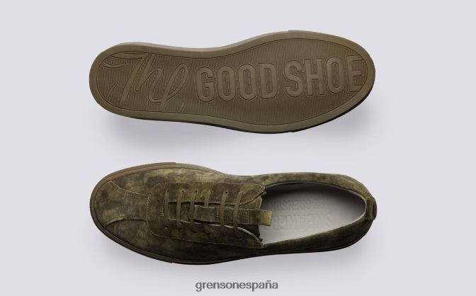 Grenson hombres zapatilla de deporte 1 verde PB0FB173 zapatillas