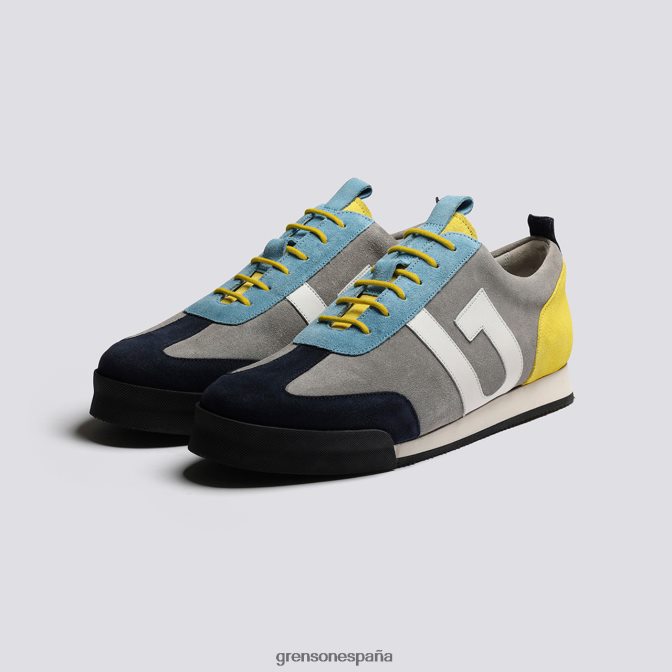 Grenson hombres zapatilla de deporte 51 gris multi PB0FB192 zapatillas