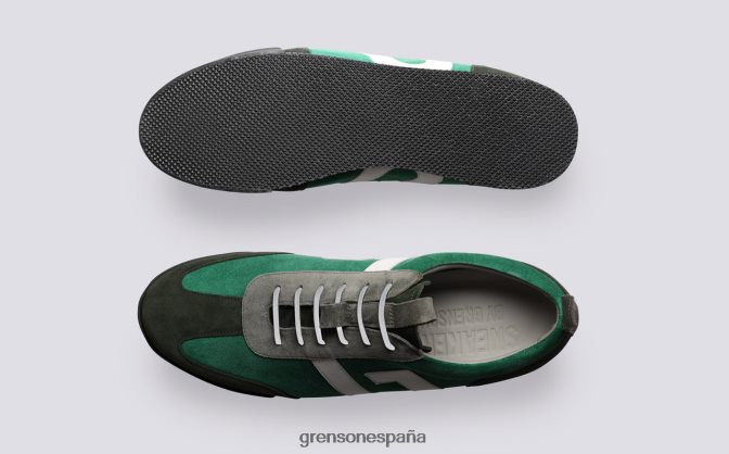 Grenson hombres zapatilla de deporte 51 multi verde PB0FB190 zapatillas
